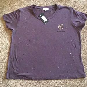Peloton Metallic Splatter shirt NWT large